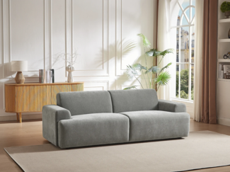 Vente-unique - Sofa 3-Sitzer - Stoff - Grau - ARFURO