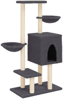 vidaXL Kratzbaum mit Sisal-Kratzsäulen Dunkelgrau 117 cm 172120