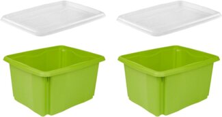 keeeper Organizer emil (Set, 2 St, 2), Aufbewahrungsbox, 24 L, mit Deckel, hochwertiger Kunststoff