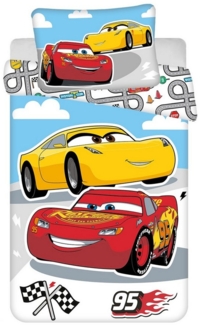 Disney Cars Design Kuschelige Bettwäsche Baumwolle, 135x100 cm & 40x60 cm