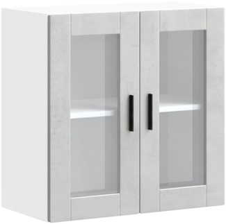 vidaXL Küchen-Hängeschrank mit Glastür Porto Betongrau 854151