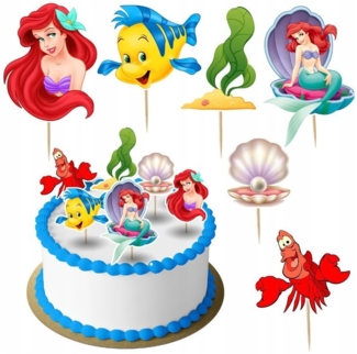 dodo Tortenstecker Arielle, die Meerjungfrau Topper Set 6 Stk Torten Deko Kuchen Junge