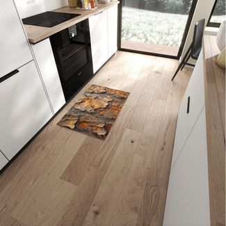 Primedeco Teppich Küchenteppich Rinde Struktur Formen PVC rutschfest abwaschbar Läufer, Rechteckig, Höhe: 3 mm, Pflegeleicht & Wasserabweisend