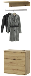 Garderobe Set Line-Up in Eiche 61 cm