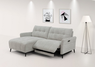 INOSIGN Ecksofa DENIO 3-Sitzer, L-Form (Breite 209cm), elektr. Relaxfunktion, USB-A/C, Liegefunktion durch Recliner, Federkernpolsterung
