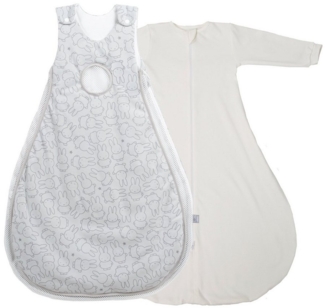 roba 'safe asleep®' Schlafsack Air PLUS - Design 'miffy®' - 86 / 92 cm - inkl. Strampelsack - Grau