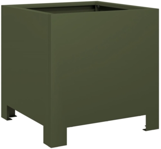 vidaXL Pflanzkübel Olivgrün 30x30x30 Stahl 851191