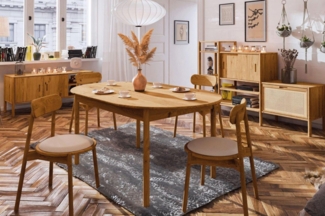 Esstisch Tisch ausziehbar SAGA Eiche massiv 160/200x90 cm