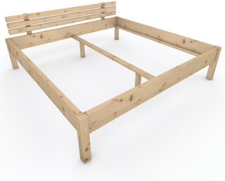 Zirbenbett "Zirben-Liesl" 200 x 200 cm Holzbett Massivholzbett Bett