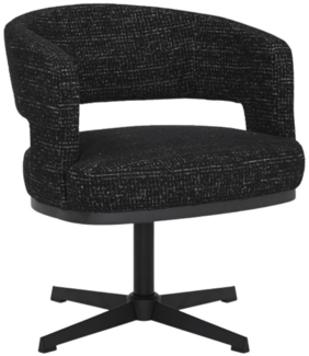 Bronx71 Sessel Gino drehbar melierter Stoff schwarz