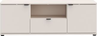 Lowboard >GANYMEDE< 2 Türen, 1 Schublade, 1 Fach, sandfarbig - 129,8 x 43,9 x 41,3 cm (BxHxT)
