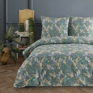 Buymax Bettwäsche Almira, 100% Baumwolle Renforcé, 4 teilig, Bettbezug-Set 155x220 cm 100% Baumwolle mit Reißverschluss hochwertig