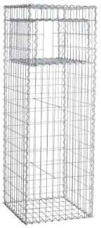 Gabione Gabionen Säule 50x50x150 cm Pfosten eckig Steinkorb Mauer Draht Gitter