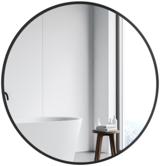 WDWRITTI Spiegel Flur Flurpiegel Wandspiegel Gold Schwarz Rund Rechteckig 40-100cm (Hängespiegel, für Bad, Hotel, Schlafzimmer, Wohnzimmer, Garderobe), 5mm Glas mit Alu Metall Rahmen