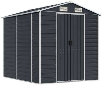 vidaXL Gerätehaus Anthrazit 191x215x198 cm Verzinkter Stahl 3188254