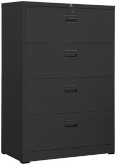 vidaXL Aktenschrank Anthrazit 90x46x134 cm Stahl 336297