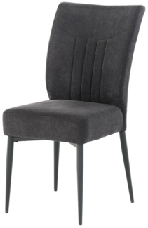 Stuhl Klaus / Kilian, Mikrofaser, Schwarz, 47 x 97 x 65 cm