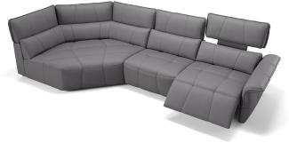 Sofanella Ecksofa ADRIA Eckcocuh Ledercouch italienisch in Grau