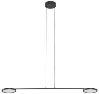Nova Luce 9695252 SCOPE LED Pendelleuchte 2-flammig 3000K Schwarz dimmbar