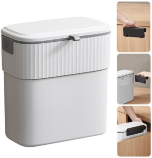 OKWISH Biomülleimer Küchenmülleimer Hängender Mülleimer Wandmülleimer Kunststoff Mülleimer, 9L für Küchenschranktür unter der Spüle Schrank Badezimmer usw.