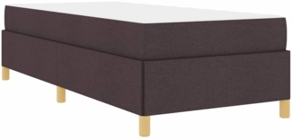 vidaXL Bettrahmen mit Matratze Dunkelbraun 100 x 200 cm Stoff 3398916