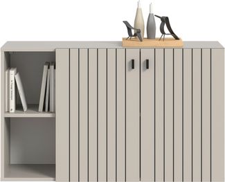 Home affaire Schuhschrank TATIO, Breite 106 cm, hängend, Rillenopik, offene Fächer (1-St) Schuhschrank, Schuhkommode, Flurkommode, Kommode, Hängeschrank