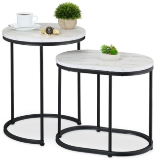 Satztisch 2er Set Marmoroptik & Metall 10051109_362