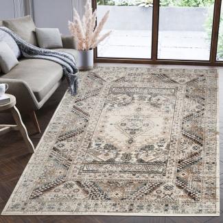 Mazovia Orientteppich Oriente Teppich - Traditioneller Teppich Orient Beige, 60 x 100 cm, Geeignet für Fußbodenheizung, Pflegeleicht, Wohnzimmerteppich