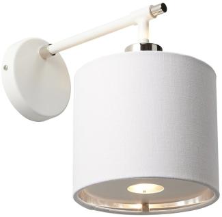 Wandleuchte, Stahl, Weiß Nickel, H 23,7 cm