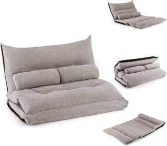 KOMFOTTEU Schlafsofa 3 in 1 Bodensofa, mit verstellbare Rückenlehne,bis 150 kg