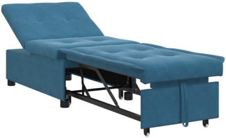 vidaXL Schlafsofa Blau 194 x 67 x 82 cm Samt 42008593