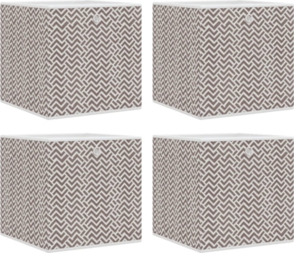 vidaXL Faltboxen 4 Stk. Braun 32 x 32 x 32 cm Vlies 4018985