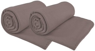 Wohndecke Fleecedecke 130x170 cm 2er Set Sofadecke mit Anti-Pilling & Kettlerand, DILUMA, Stoffqualität ca. 400Gsm - Pflegeleichte und Samtweiche Couchdecke