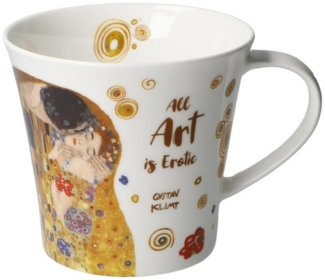 Goebel Tasse Gold, Durchmesser 10.5 cm, Porzellan, Farbe: Gold, Motiv: Der Kuss