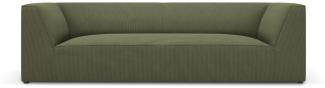 Micadoni 3-Sitzer Sofa Ruby | Bezug Green | Beinfarbe Black Plastic