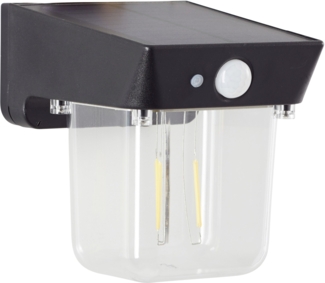 Brilliant Solar-Außenwandleuchte Parson 2W warmweiß Bewegungsmelder