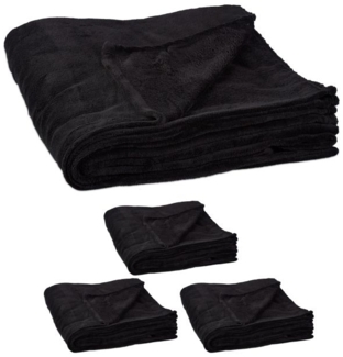 4 x Kuscheldecke extragroß schwarz