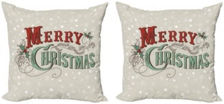 Abakuhaus Kissenbezüge Modern Accent Doppelseitiger Digitaldruck, (2 Stück), Weihnachten Stern-Schneeflocke Retro