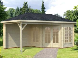 Palmako Holz-Pavillon Melanie 557x280 cm inklusiveFußboden Holzpavillon