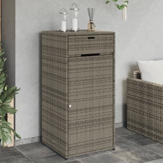 vidaXL Gartenschrank Grau 55x55x111 cm Poly Rattan 365561