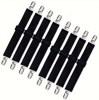 FOUORTUNATE-BEE Spannbettlaken Bettlaken Spanner verstellbare Bettlakenspanner, (8 Stück), Betttuchspanner Lakenspanner dehnbar Spanngummi bis 130cm