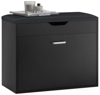 SoBuy Schuhkipper FSR95, Schuhbank mit Sitzkissen Sitzbank Schuhregal Schuhschrank, Sitzkommode Schuhschrank mit Klappe, für 6 Paar Schuhe, Flur Diele