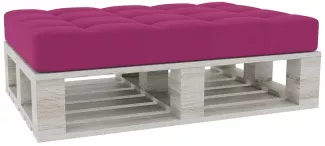 Gutekissen® Palettenkissen Gesteppte Kissen mit Knöpfen, Palettenauflagen Sitzkissen Rückenlehne Gesteppt PFG (Sitzkissen 120x80, Pink)