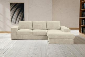 WERK2 Ecksofa Rozzana, Design Ecksofa mit hohem Komfort in trendig-weichem Cord & Breitcord