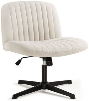 Intimate WM Heart Bürostuhl Ohne Armlehnen, Ergonomischer Schreibtischstuhl (Lesesessel mit 10cm dickem Sitzkissen), Drehstuhl Ohne Rollen, Höhenverstellbar Stuhl