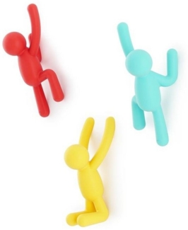 318165-022 - BUDDY Haken (3) Sortiment rot, gelb, blau