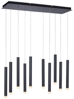 JUST LIGHT 15206-18 BRUNO LED Pendelleuchte 10-flammig schwarz 3000K