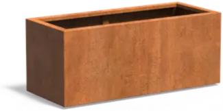 Adezz Pflanzgefäß Carrez Standard Rechteck aus Corten-Stahl Pflanzkübel Größe 120x50x50 cm