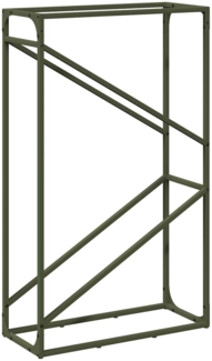 vidaXL Brennholzregal Olivgrün 60x25x100 cm Kaltgewalzter Stahl 864330