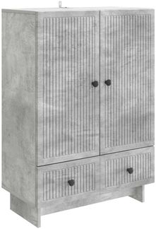 vidaXL Sideboard Betongrau 66 x 34,5 x 95 cm Holzwerkstoff 893978